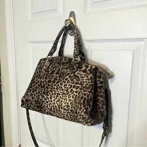 ✧･ﾟbcbg leopard print satchel bag